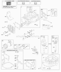 Camshaft Crankshaft Cylinder Engine Sump Lubrication Piston Group Valves Diagram and Parts List for 124L05-0947-F2  Briggs and Stratton Engine